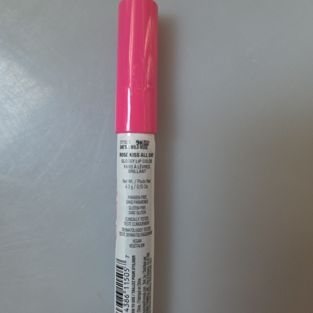 Physicians Formula Rosé Kiss All Day Glossy Lip Color, 1711505 She's A Wild Rose - Picture 2 of 3